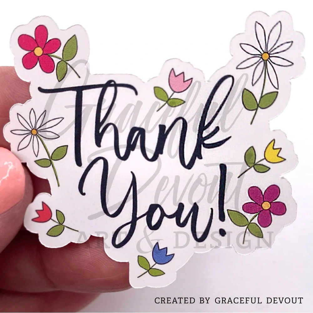 Thank You! 2" (inches) Sticker (96ct.) [GD142-96] - Picture 4 of 5